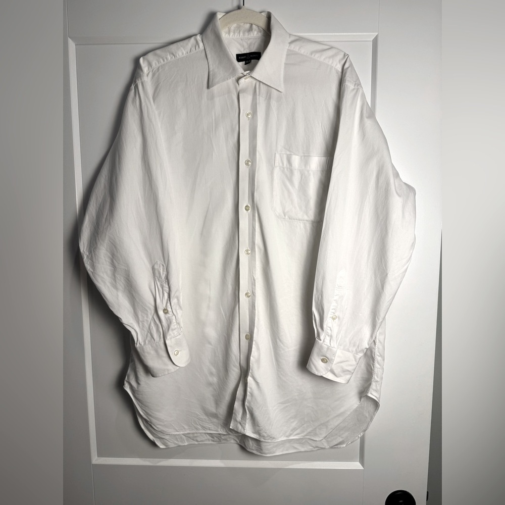 Robert Talbott white button down dress shirt 100%… - image 2